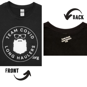 Team Covid Long Haulers Foundation-Circle Logo Front-Crew Neck Tee