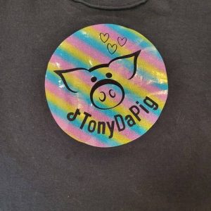 Tony Da Pig Rainbow-Crew Neck Tee